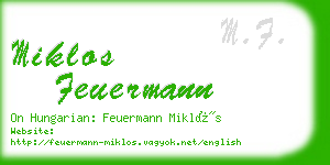 miklos feuermann business card